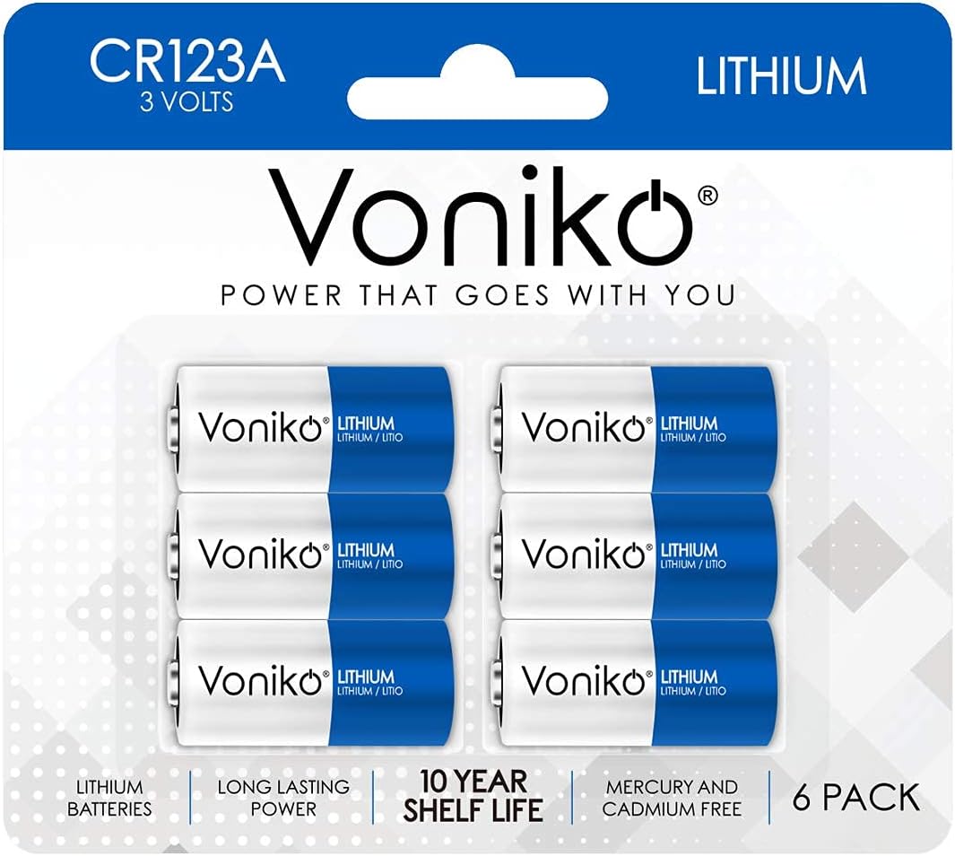 Voniko CR123A 3V Lithium Battery